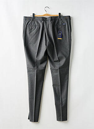 Pantalon chino fermeture zippée sous rabat boutonné taille haute gris MONSIEUR HECTOR femme
