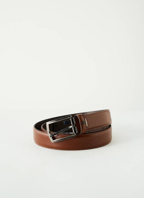 Ceinture coutures renforcées marron MIGUEL BELLIDO homme