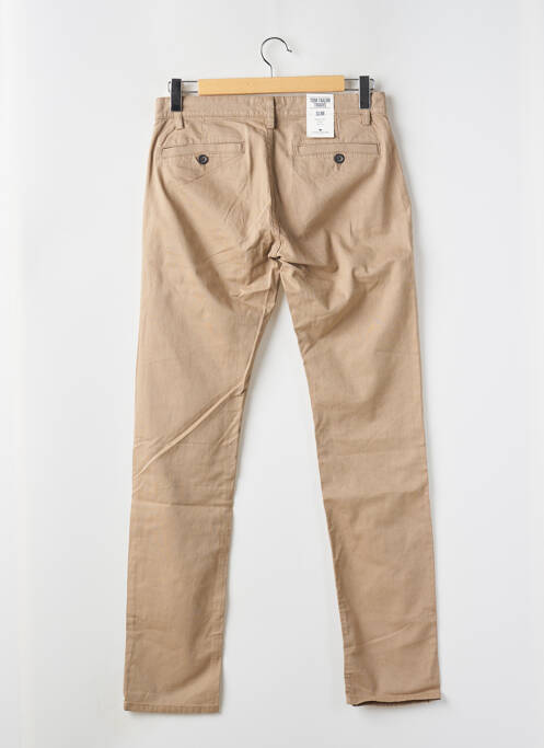 Pantalon chino tissage popeline taille normale marron TOM TAILOR homme
