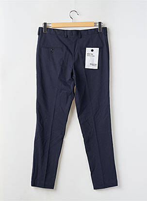 Pantalon slim fermeture zippée sous rabat boutonné taille normale bleu SELECTED homme