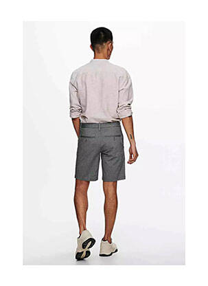 Bermuda stretch taille normale gris ONLY & SONS homme