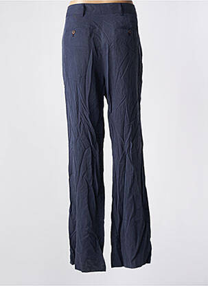 Pantalon droit fermeture zippée sous rabat boutonné bleu DEUX. BY ELINE DE MUNCK femme