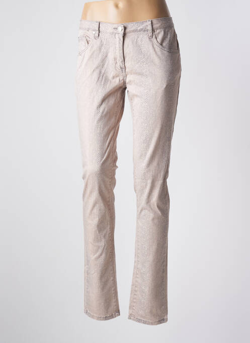 Pantalon slim poches beige ASTRID BLACK LABEL femme