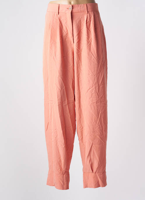 Pantalon chino fermeture zippée sous rabat boutonné orange DEUX. BY ELINE DE MUNCK femme