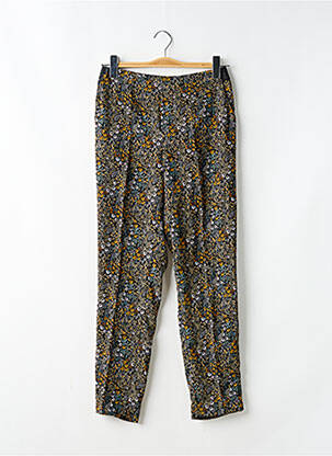 Pantalon droit taille élastique taille normale noir LE TEMPS DES CERISES femme