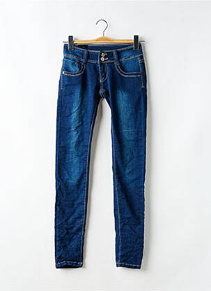 Jeans skinny stretch taille basse bleu MADONNA femme