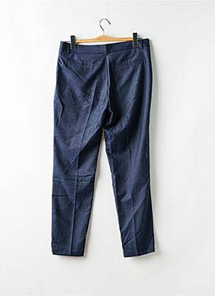 Pantalon chino fermeture zippée sous rabat avec crochet taille normale bleu MORE & MORE femme