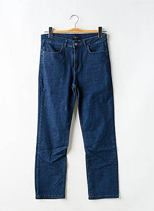 Jeans coupe slim tissage brut taille haute bleu MORE & MORE femme