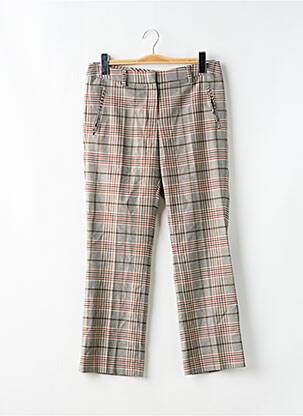 Pantalon 7/8 coupe cigarette taille normale vert MORE & MORE femme