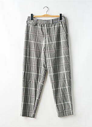 Pantalon 7/8 taille haute taille haute gris OBJECT femme