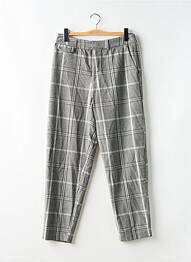 Pantalon 7/8 taille haute taille haute gris OBJECT femme
