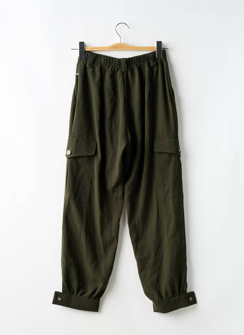 Pantalon cargo taille élastique taille haute vert KOCCA femme