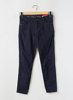 Pantalon slim tissage popeline taille normale bleu S.OLIVER femme
