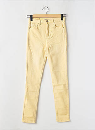 Jeans coupe slim stretch taille normale jaune TOXIK3 femme