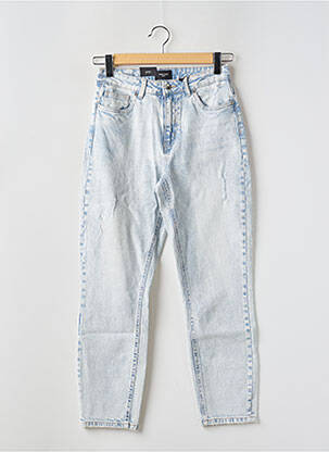 Jean coupe mom effet usé délavé taille haute bleu VERO MODA femme