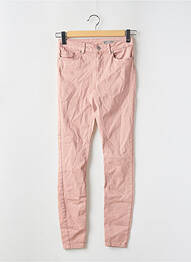 Pantalon slim tissage popeline taille normale rose VERO MODA femme