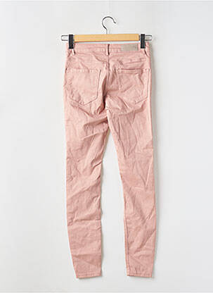 Pantalon slim tissage popeline taille normale rose VERO MODA femme