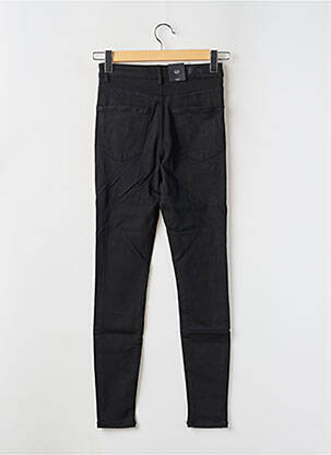 Pantalon slim tissage popeline taille haute noir VERO MODA femme
