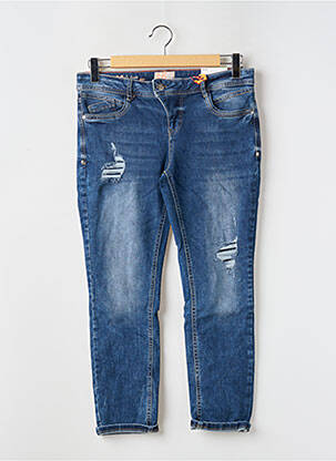 Jeans coupe slim effet usé délavé taille basse bleu STREET ONE femme