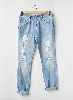 Jeans coupe slim effet usé délavé taille basse bleu STREET ONE femme