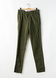 Pantalon droit tissage popeline taille normale vert fonce JACK & JONES homme