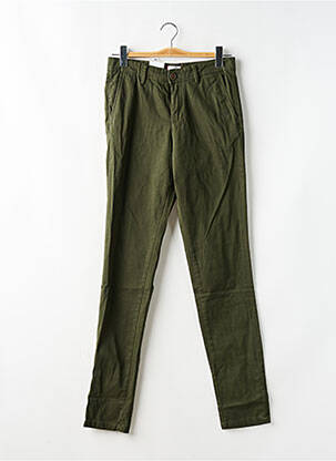Pantalon droit tissage popeline taille normale vert fonce JACK & JONES homme
