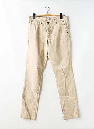 Pantalon droit tissage popeline taille normale beige JACK & JONES homme