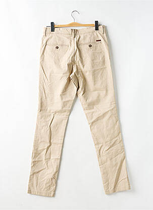 Pantalon droit tissage popeline taille normale beige JACK & JONES homme
