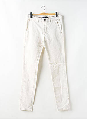 Pantalon chino tissage popeline taille normale beige BRUCE & BUTLER  homme