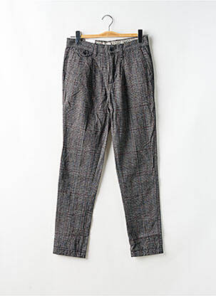 Pantalon chino imprimé imprimé prince de galle taille normale gris JACK & JONES homme
