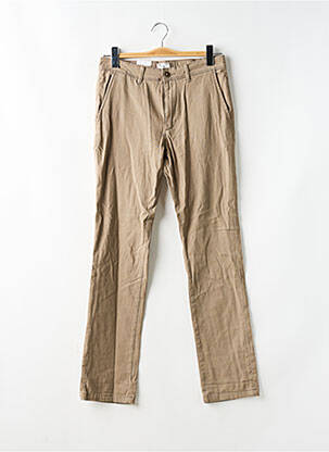Pantalon chino tissage popeline taille normale marron JACK & JONES homme