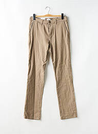 Pantalon chino tissage popeline taille normale marron JACK & JONES homme