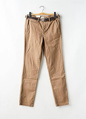 Pantalon chino tissage popeline taille normale marron JACK & JONES homme