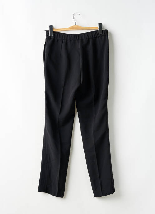 Pantalon droit tissage crêpe taille haute noir MANGO femme