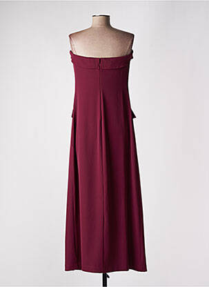 Robe longue coupe évasée sans manche marron ANGELA DAVIS femme