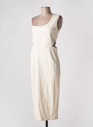 Robe mi-longue sans manche sans manche beige ANGELA DAVIS femme
