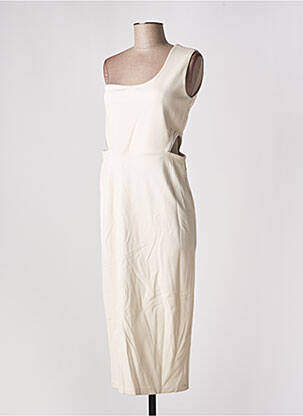 Robe mi-longue sans manche sans manche beige ANGELA DAVIS femme
