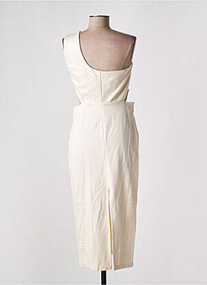 Robe mi-longue sans manche sans manche beige ANGELA DAVIS femme