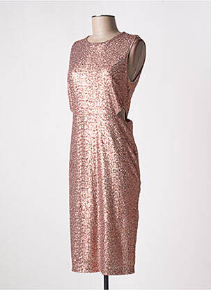 Robe mi-longue sans manche sans manche rose ANGELA DAVIS femme