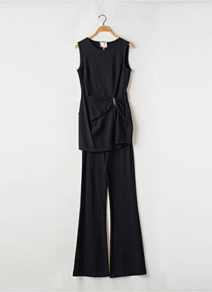 Ensemble pantalon coupe droite évasée sur le bas noir ANGELA DAVIS femme
