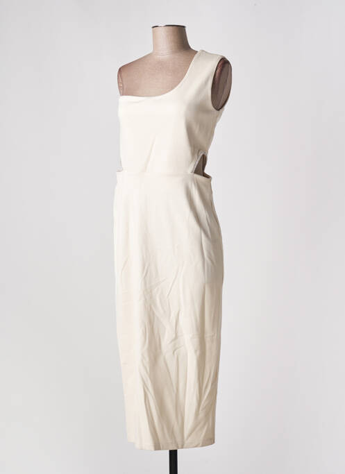 Robe mi-longue sans manche sans manche beige ANGELA DAVIS femme