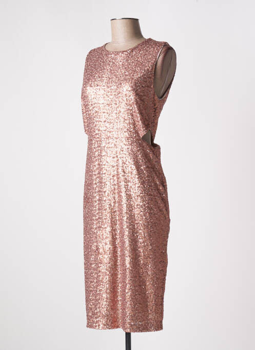 Robe mi-longue sans manche sans manche rose ANGELA DAVIS femme