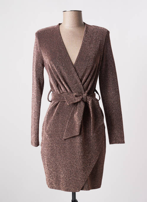 Robe courte marron ANGELA DAVIS pour femme