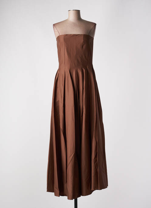 Robe longue marron ANGELA DAVIS pour femme