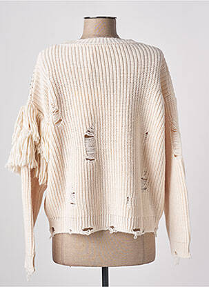 Pull coupe droite manches longues beige ANGELA DAVIS femme