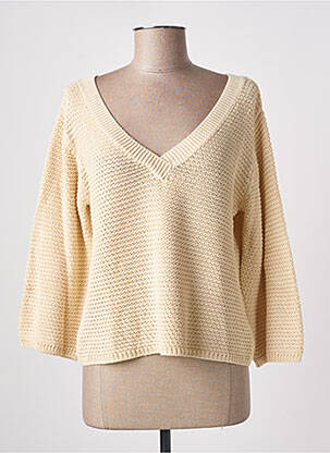 Pull stretch manches longues beige FRIDA MADÉ femme