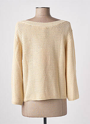 Pull coupe droite manches longues beige FRIDA MADÉ femme
