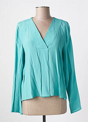 Blouse manches longues manches longues bleu ANGELA DAVIS femme