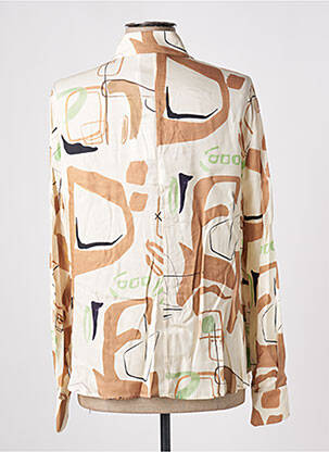 Blouse imprimé fantaisie manches longues beige DIANA GALLESI femme