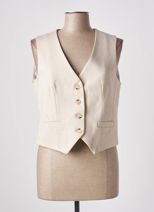 Gilet sans manche beige ANGELA DAVIS pour femme